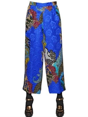 Etro Floral Printed Viscose Blend Trousers