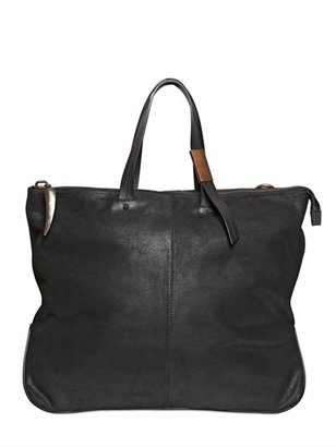 Giuseppe Zanotti Homme - Crust Leather Travel Duffle Bag