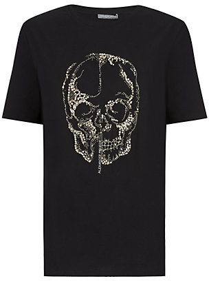 Alexander McQueen Beaded Skull Oversized T-Shirt