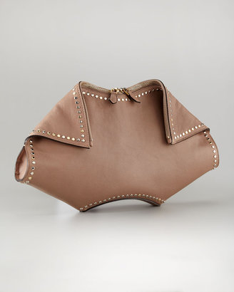 Alexander McQueen De-Manta Studded Clutch Bag