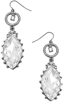 Blu Bijoux Silver and Marquise Crystal Earrings