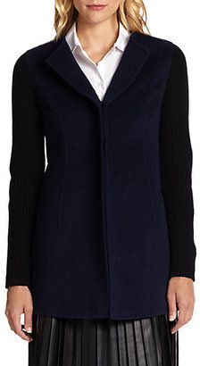 Saks Fifth Avenue Knit Contrast-Detail Jacket