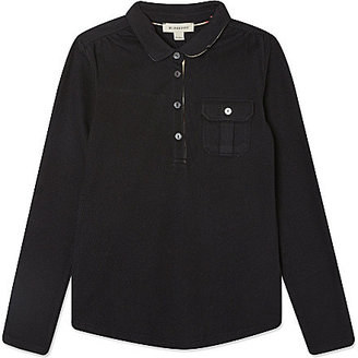 Burberry Checked placket polo shirt 8-14 years
