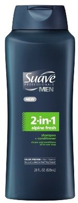 Suave Professionals Men 2-in-1 Shampoo + Conditioner, Alpine Fresh 28 oz