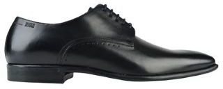 Boss Black Punch Detail Leather Derby Shoes