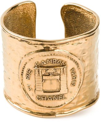 Chanel Vintage logo emblem cuff