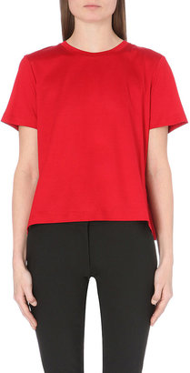 Valentino Peplum-Detail Cotton-Jersey T-Shirt