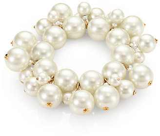 Kenneth Jay Lane Faux Pearl Cluster Bracelet