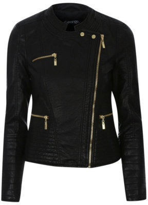 George Leather Look Jacket - Black