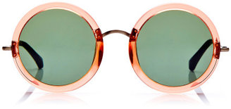 Linda Farrow The Row Round Oversized Acetate Sunglasses Pink