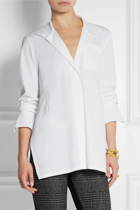 Donna Karan Oversized stretch cotton-blend shirt