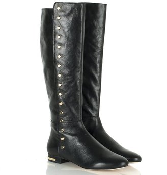 Michael Kors Knee High Ailee Boot Black Leather