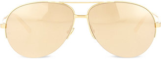 Linda Farrow 24 Carat Gold Aviator Sunglasses - for Women