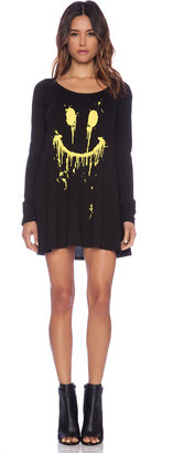 Lauren Moshi Fiona Dripping Happy Face T-Shirt Dress