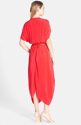 Myne 'Heidi' Belted Pointed Hem Silk Dress