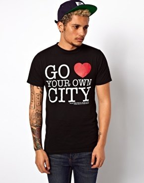 Reason T-Shirt with Go Love Print - Black