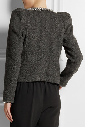 Isabel Marant Huntley embellished herringbone-tweed jacket