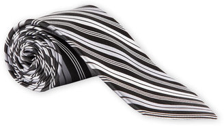 Pierre Cardin Men's Raised Stripe Silk Tie - Diagonal