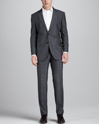 HUGO BOSS Tonal Plaid Suit, Gray