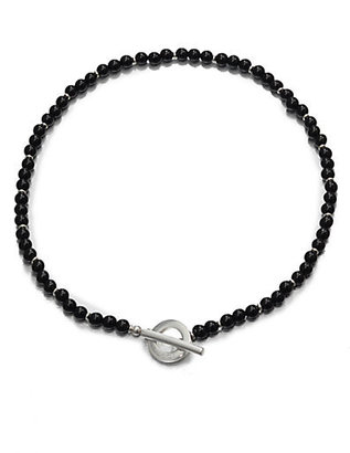 Gucci Silver and Onyx Necklace