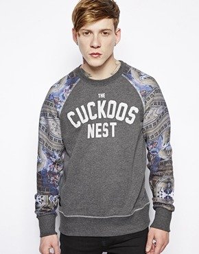 Cuckoos Nest Sweatshirt with Sistine Print Sleeves