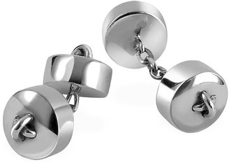 Forzieri Button Sterling Silver Double Sided Cufflinks