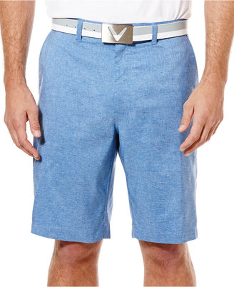 Callaway Big and Tall Flat Front Heathered Performance Golf Shorts