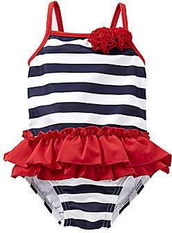 Carter's Red, White and Blue Swimsuit and Cover-Up - Girls newborn-12m