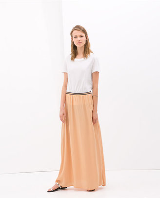 Zara 29489 Long Skirt With Elastic Waist