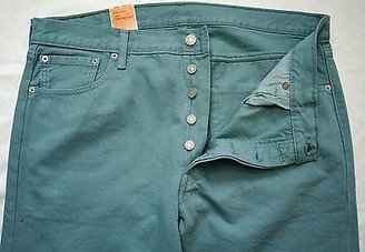 Levi's Levis Style# 501-1571 38 X 30 Smoke Blue Original Jeans Straight Leg Pre Wash