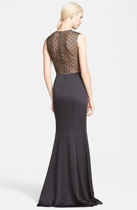 Jason Wu Charmeuse & Corded Lace Gown