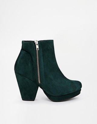 Gardenia Suede Heeled Ankle Boots