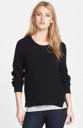 Halogen Side Zip Sweater (Regular & Petite)