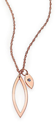 Jennifer Zeuner Jewelry Leona Sapphire Evil Eye & Marquis Pendant Necklace