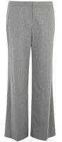 Dorothy Perkins Womens Grey Chalk Stripe Wideleg Trousers- Grey