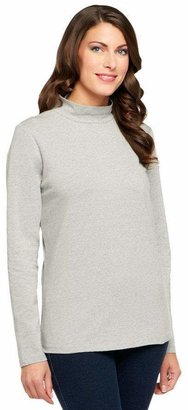 Denim & Co. Essentials Perfect Jersey Long Sleeve Mock Neck Top