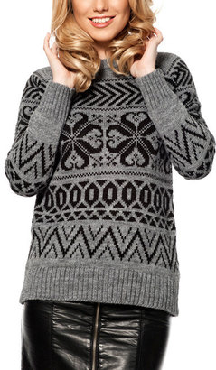 Gray Tribal Sweater