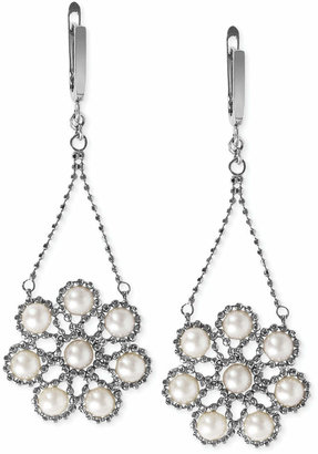 Effy Cultured Freshwater Pearl Flower Cluster Drop Earrings in Sterling Silver (4-1/2mm)