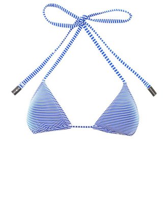 Zimmermann Striped triangle bikini top
