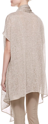 Donna Karan Short Sleeve Draped Cozy, Khaki