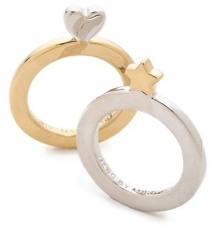 Marc by Marc Jacobs Flat Star & Heart Ring Set