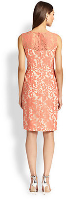 Kay Unger Embroidered Lace Dress