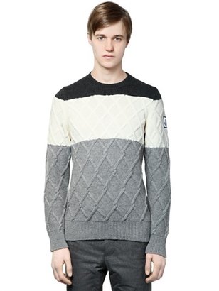 Moncler Gamme Bleu - Color Block Wool Sweater