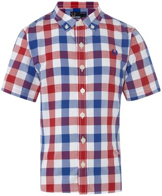 Fred Perry Boys short-sleeved checked shirt