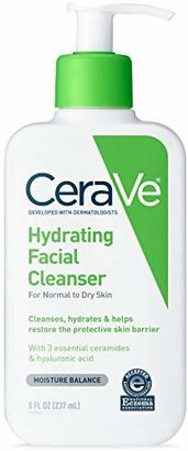 CeraVe Hydrating Facial Cleanser 8 oz for Daily Face Washing