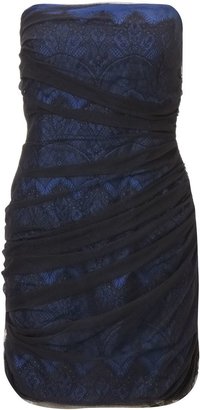 Ariella Black blue sienna chantily lace mini dress