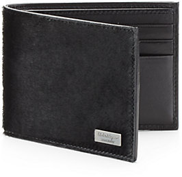 Ferragamo Calf Hair & Leather Billfold Wallet