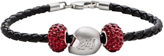Insignia Collection NASCAR Jeff Gordon Leather Bracelet & Sterling Silver Helmet Bead Set
