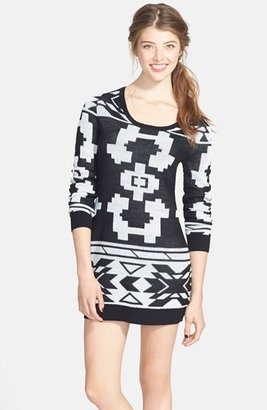Element 'Alps' Geo Pattern Sweater Dress (Juniors)