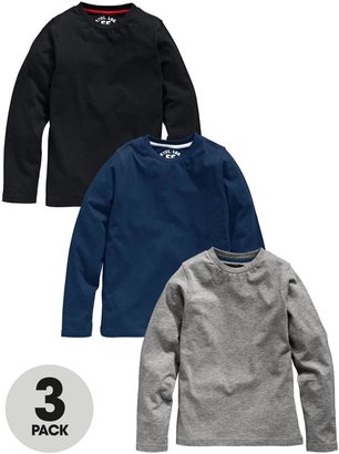 Demo Boys Everyday Long Sleeved T-shirts (3 Pack)